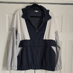 American Eagle Colorblock Quarter-Zip Pullover